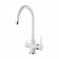 Смеситель для кухни Paulmark ESSEN Es213211-WH белый матовый - купить за 10&nbsp;294.12 ₽ в Москве с доставкой по РФ