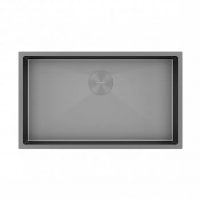 Кухонная мойка Paulmark Мойка нерж. сталь NEXT 74 UNI, PM217444-GM-M, матовая вороненая сталь, 740х440мм, Paulmark - купить за 32&nbsp;041.18 ₽ в Москве с доставкой по РФ