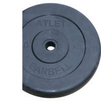 Диск обрезиненный MB Barbell d 31 мм чёрный 20,0 кг Atlet MB-AtletB31-20 - купить за 7&nbsp;603.53 ₽ в Москве с доставкой по РФ