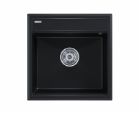 Мойка Paulmark Мойка STEPIA 50, IT-GRANIT, PM115051-BLM, черный, 500х510, Paulmark - купить за 17&nbsp;511.76 ₽ в Москве с доставкой по РФ