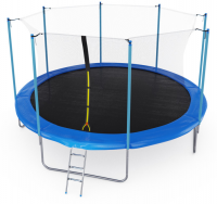 Батут c защитной сеткой DFC 14FT blue 14FT-B - купить онлайн, цена 32 835 ₽, стоимость доставки по МСК и РФ от 300 рублей, заказать сейчас! Батут c защитной сеткой DFC 14FT blue 14FT-B - купить за 32 835 ₽ в Москве с доставкой по РФ