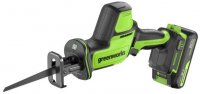 Пила сабельная GreenWorks GPT-CRS-25 1200507CUA - купить онлайн, цена 11 795.29 ₽, стоимость доставки по МСК и РФ от 300 рублей, заказать сейчас! Пила сабельная GreenWorks GPT-CRS-25 1200507CUA - купить за 11 795.29 ₽ в Москве с доставкой по РФ