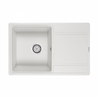 Кухонная мойка Paulmark Мойка FLUGEN 50-780, IT-GRANIT, PM217850-WH, белый, 780х500 мм, Paulmark - купить за 17&nbsp;205.88 ₽ в Москве с доставкой по РФ
