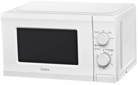 Микроволновая печь Evelux MW 202 W — вид спереди Микроволновая печь Evelux MW 202 W — детальное фото