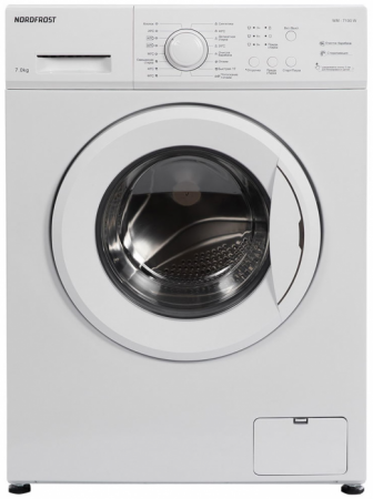 Стиральная машина Nordfrost WM 7100 W — вид спереди Стиральная машина Nordfrost WM 7100 W — детальное фото
