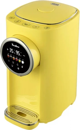 Термопот TESLER TP-5050 YELLOW — вид спереди Термопот TESLER TP-5050 YELLOW — детальное фото