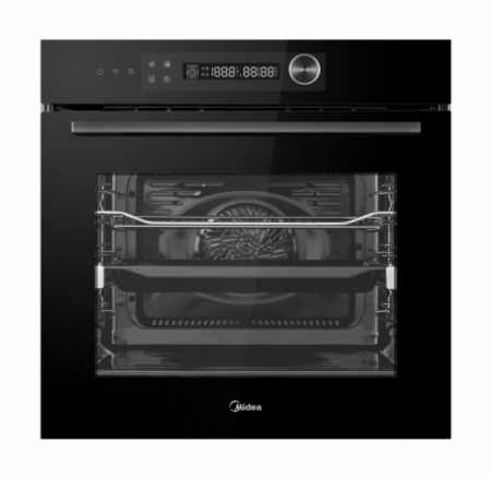 Электрический духовой шкаф Midea MO82107PBG-I — вид спереди Электрический духовой шкаф Midea MO82107PBG-I — детальное фото
