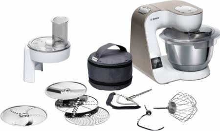 Кухонный комбайн Bosch MUM5XW10 — вид спереди Кухонный комбайн Bosch MUM5XW10 — детальное фото